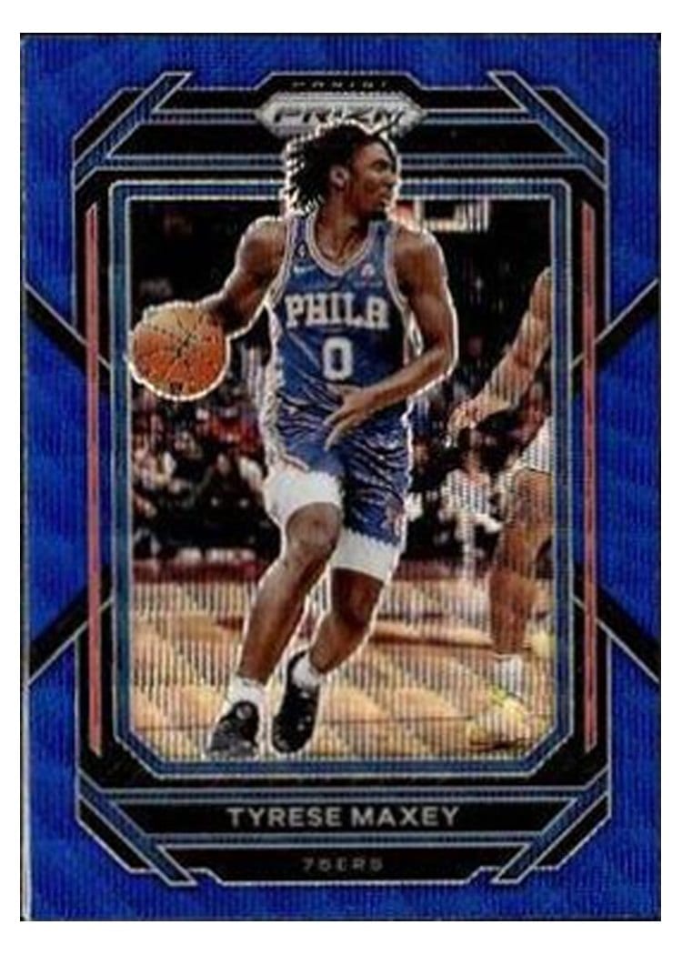 2022-23 Panini Prizm Base Set Tyrese Maxey #21 card