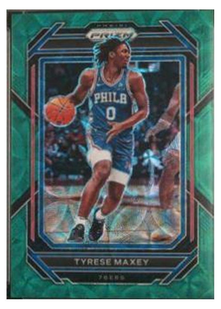 2022-23 Panini Prizm Base Set Tyrese Maxey #21 card