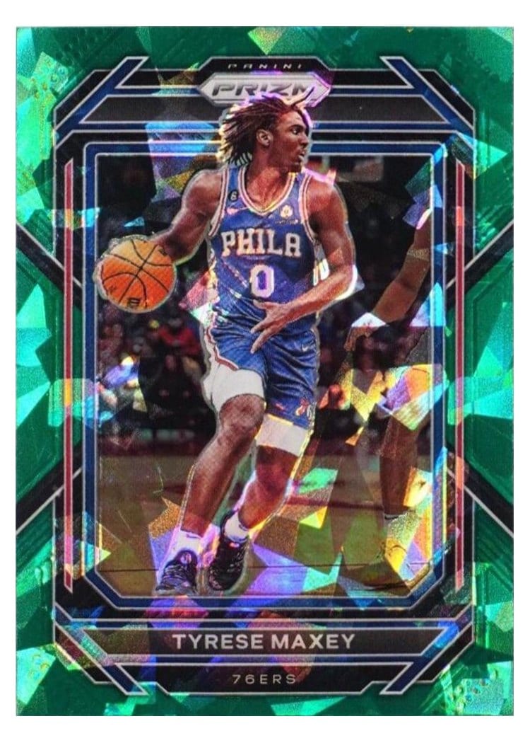2022-23 Panini Prizm Base Set Tyrese Maxey #21 card