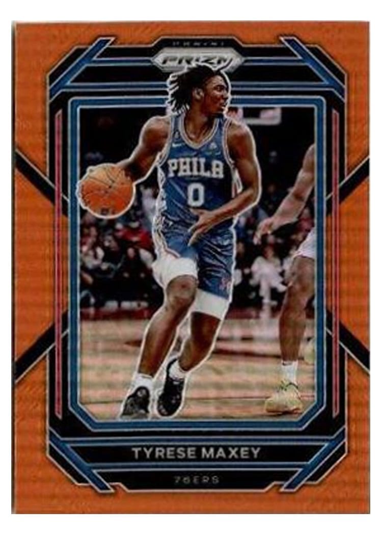 2022-23 Panini Prizm Base Set Tyrese Maxey #21 card