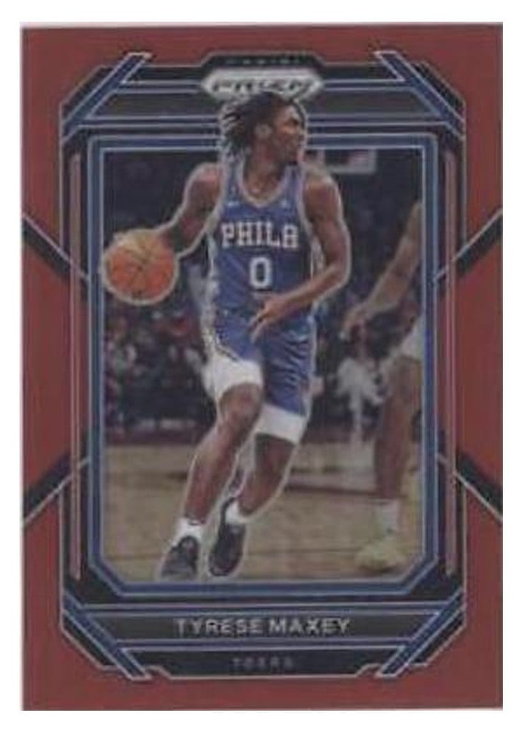 2022-23 Panini Prizm Base Set Tyrese Maxey #21 card