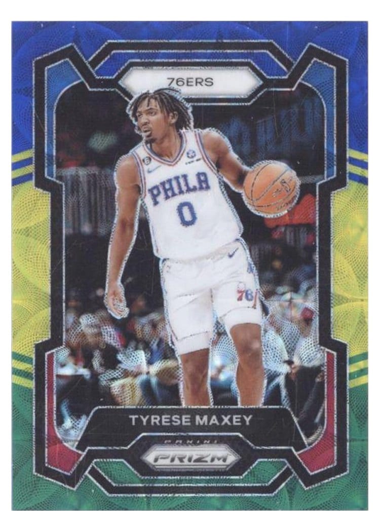 2023-24 Panini Prizm Base Set Tyrese Maxey #15 card