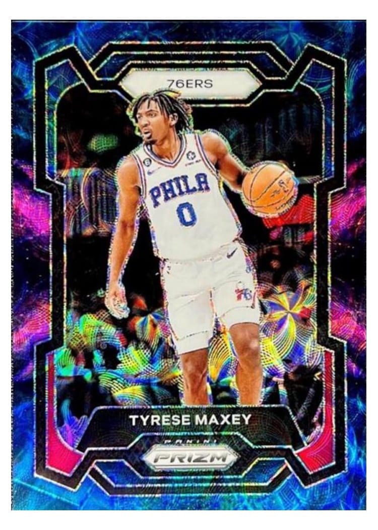 2023-24 Panini Prizm Base Set Tyrese Maxey #15 card