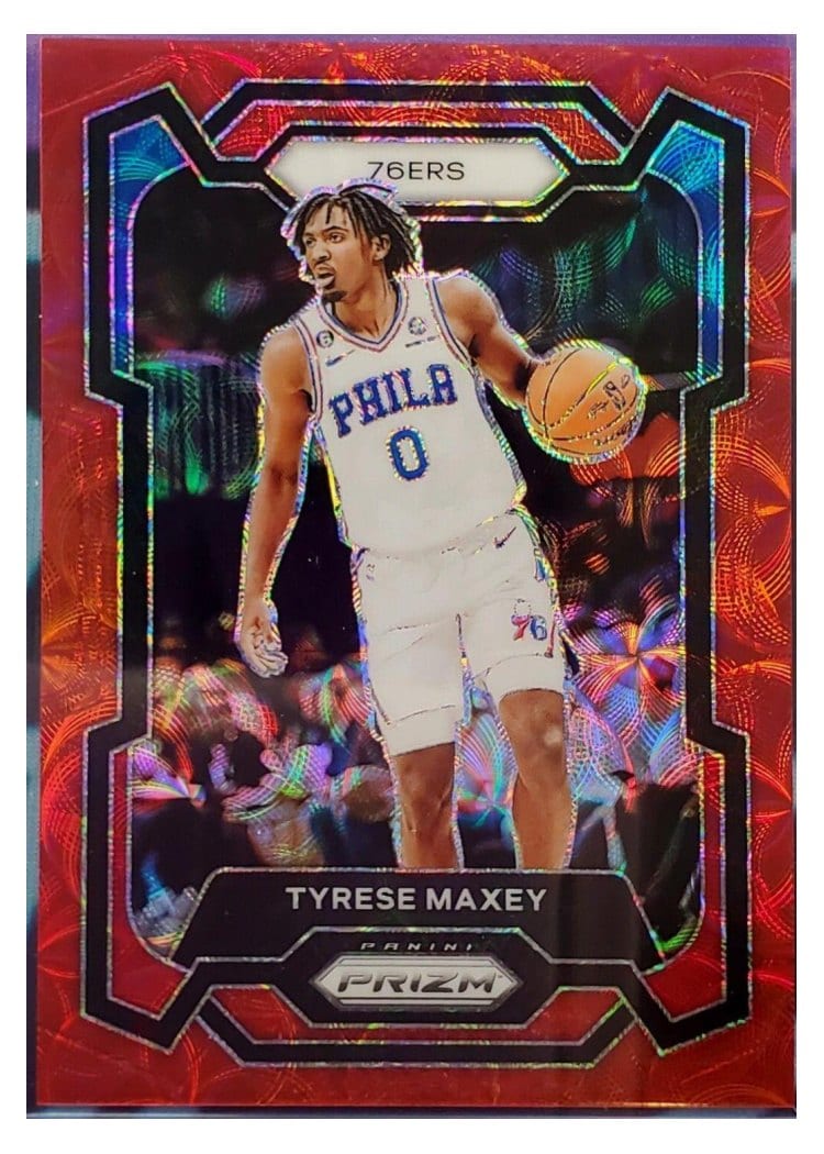 2023-24 Panini Prizm Base Set Tyrese Maxey #15 card