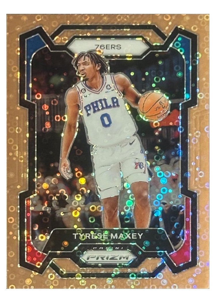 2023-24 Panini Prizm Base Set Tyrese Maxey #15 card