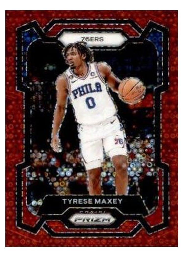 2023-24 Panini Prizm Base Set Tyrese Maxey #15 card