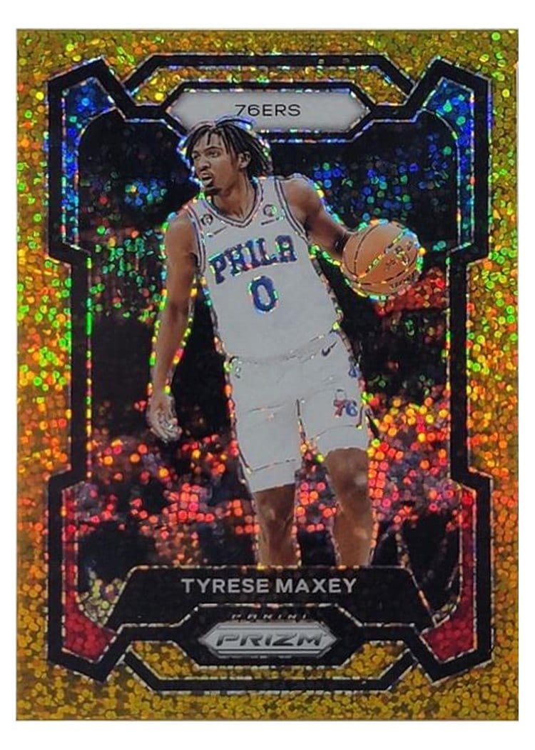 2023-24 Panini Prizm Base Set Tyrese Maxey #15 card