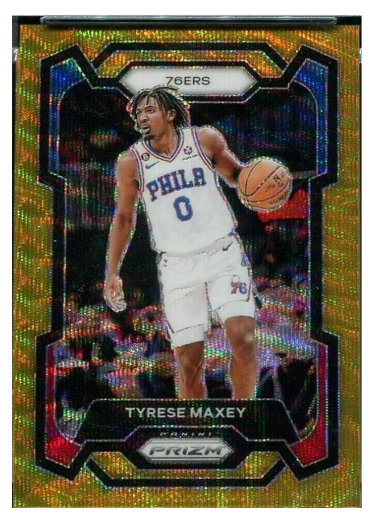 2023-24 Panini Prizm Base Set Tyrese Maxey #15 card