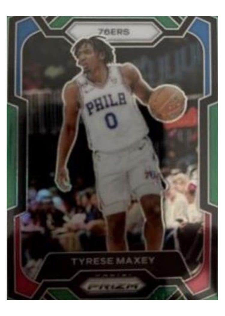 2023-24 Panini Prizm Base Set Tyrese Maxey #15 card