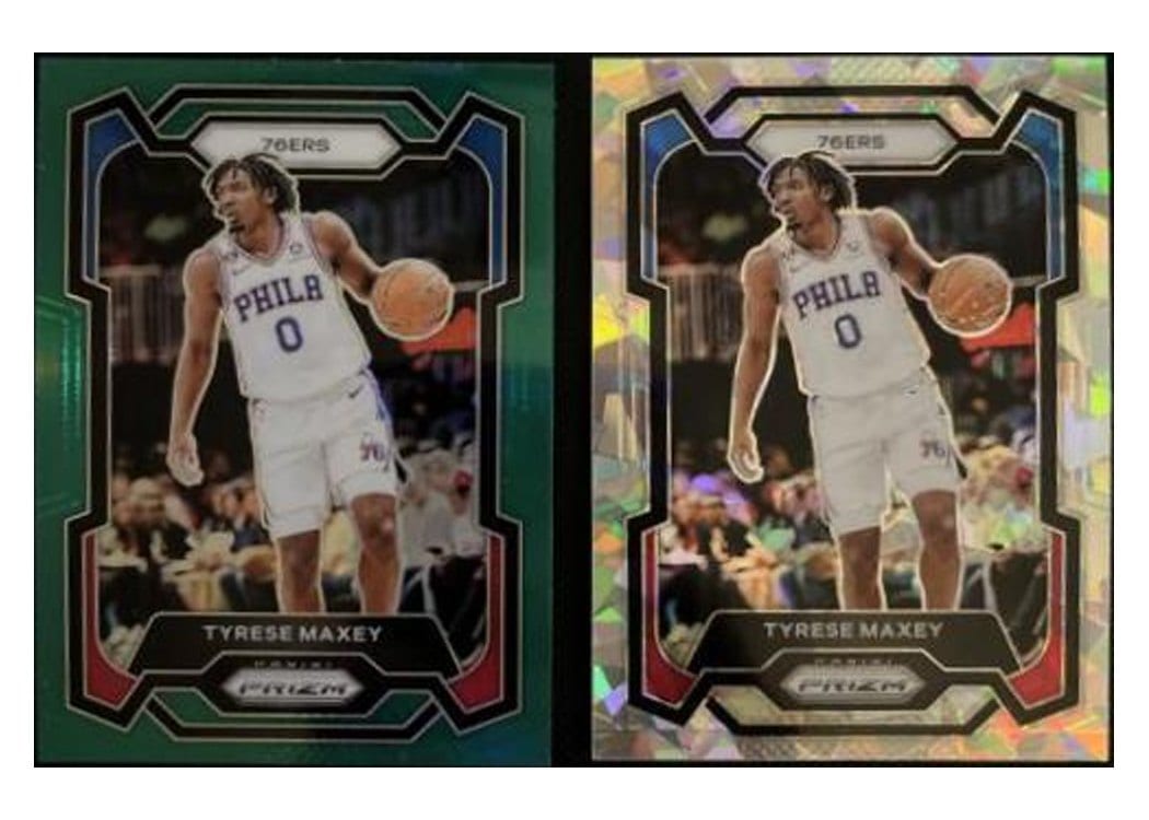 2023-24 Panini Prizm Base Set Tyrese Maxey #15 card