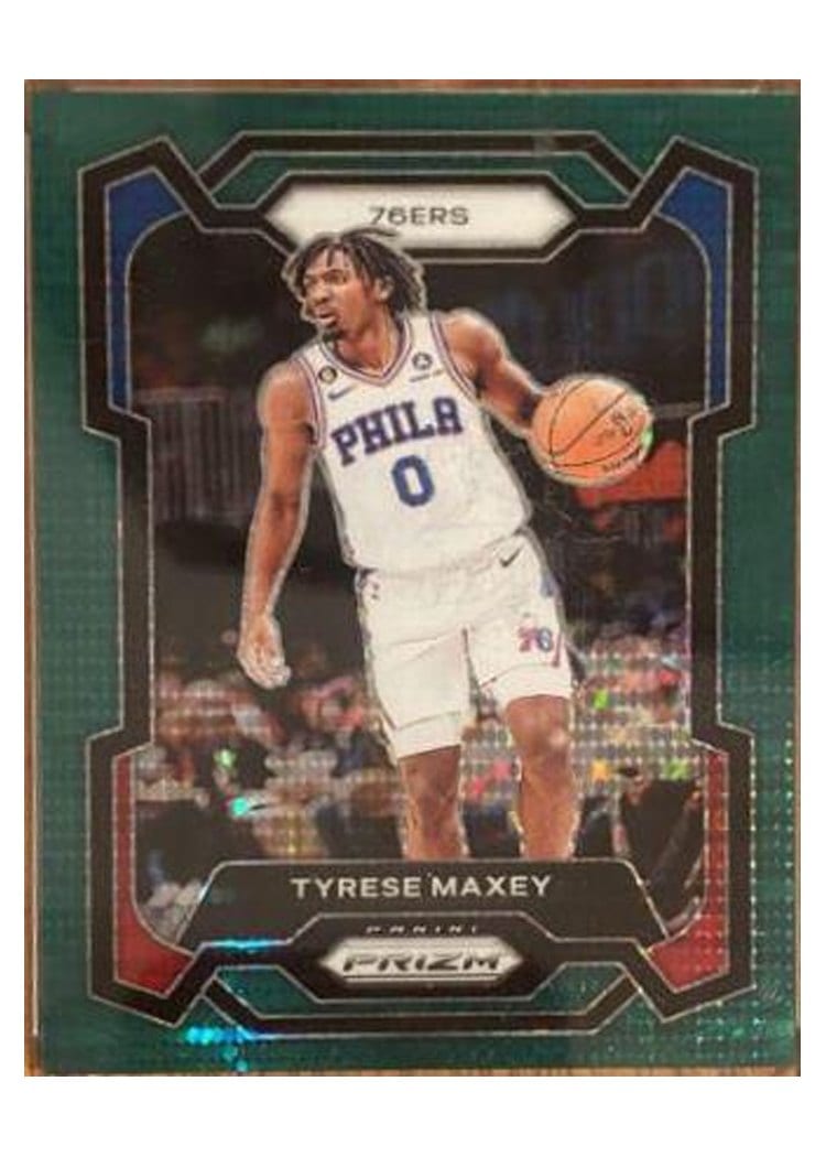 2023-24 Panini Prizm Base Set Tyrese Maxey #15 card