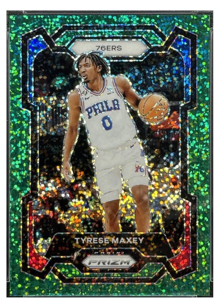 2023-24 Panini Prizm Base Set Tyrese Maxey #15 card