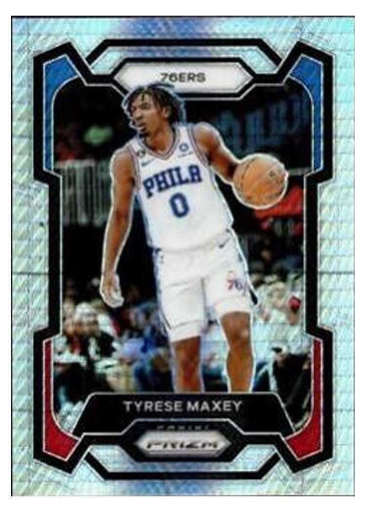 2023-24 Panini Prizm Base Set Tyrese Maxey #15 card