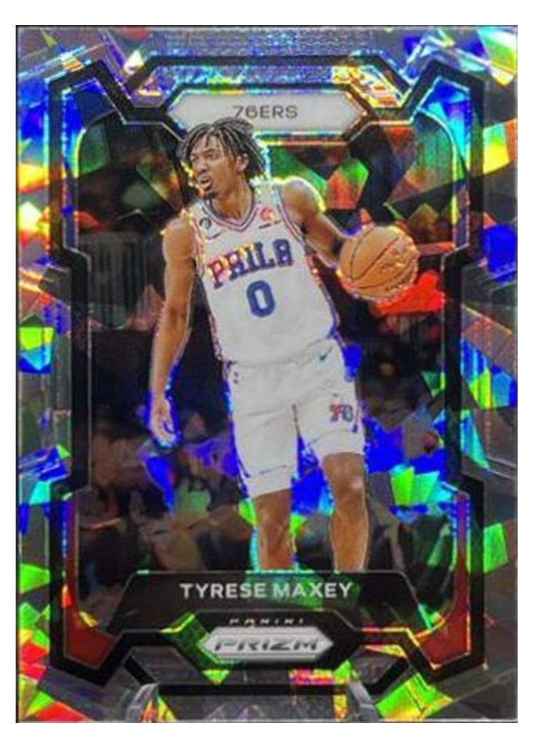 2023-24 Panini Prizm Base Set Tyrese Maxey #15 card