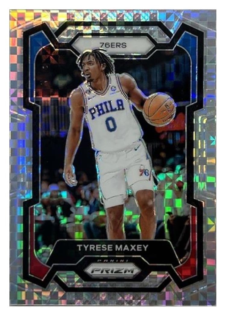2023-24 Panini Prizm Base Set Tyrese Maxey #15 card