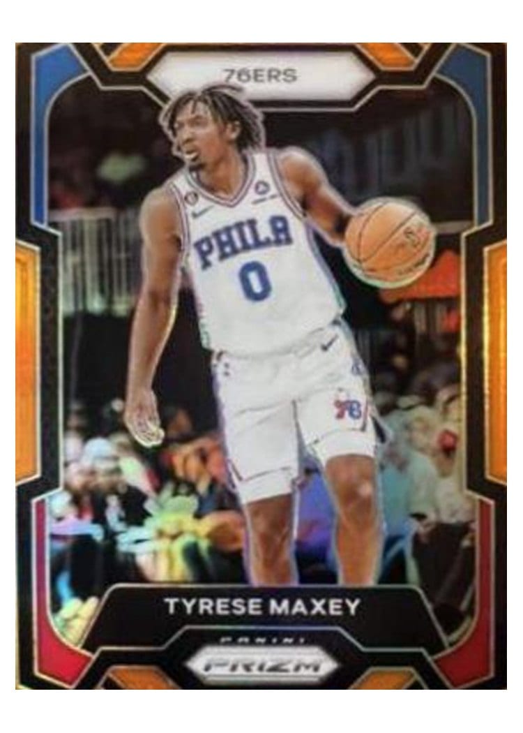 2023-24 Panini Prizm Base Set Tyrese Maxey #15 card