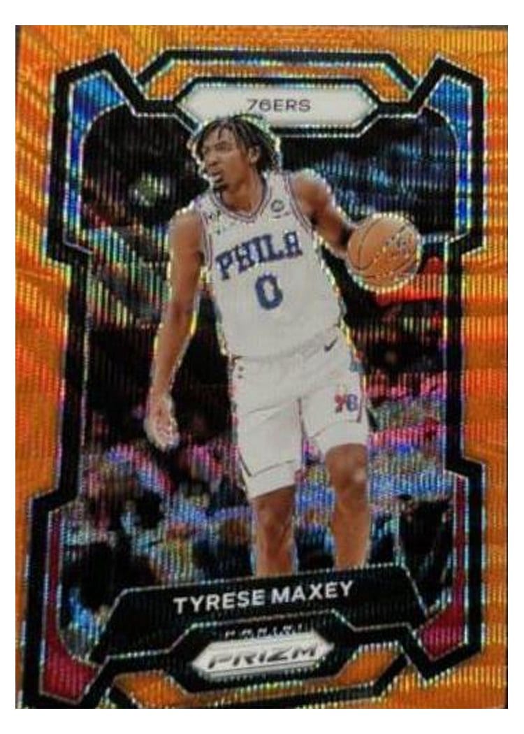 2023-24 Panini Prizm Base Set Tyrese Maxey #15 card