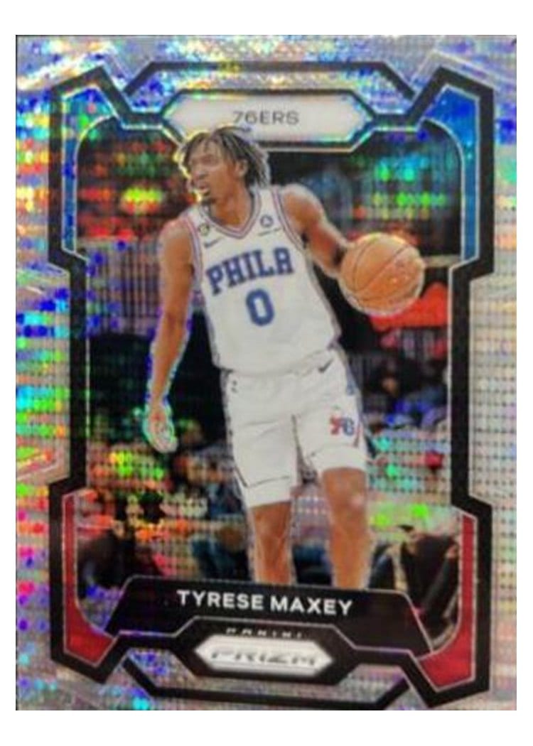 2023-24 Panini Prizm Base Set Tyrese Maxey #15 card