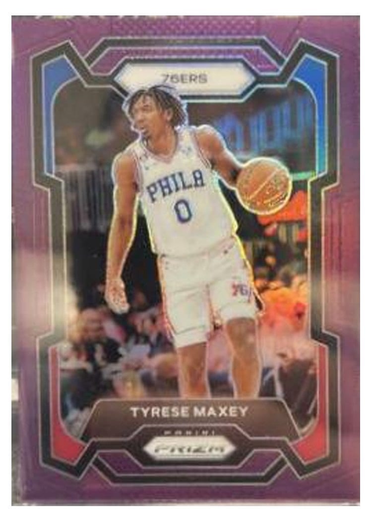 2023-24 Panini Prizm Base Set Tyrese Maxey #15 card