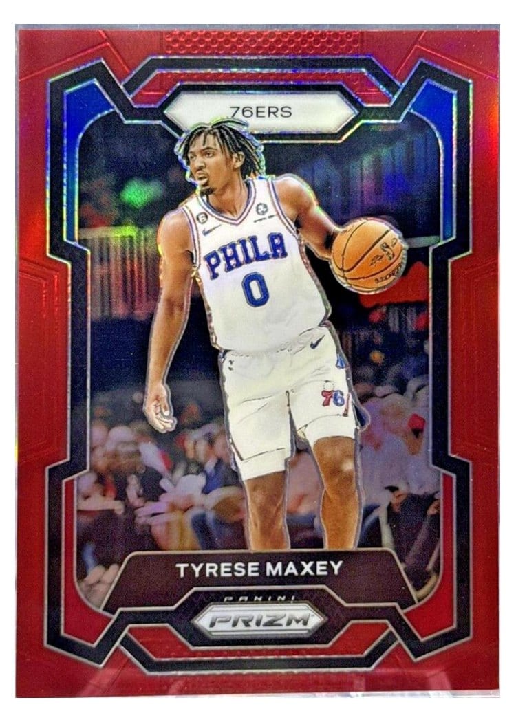 2023-24 Panini Prizm Base Set Tyrese Maxey #15 card