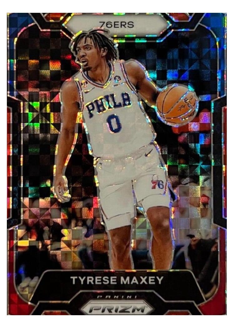 2023-24 Panini Prizm Base Set Tyrese Maxey #15 card