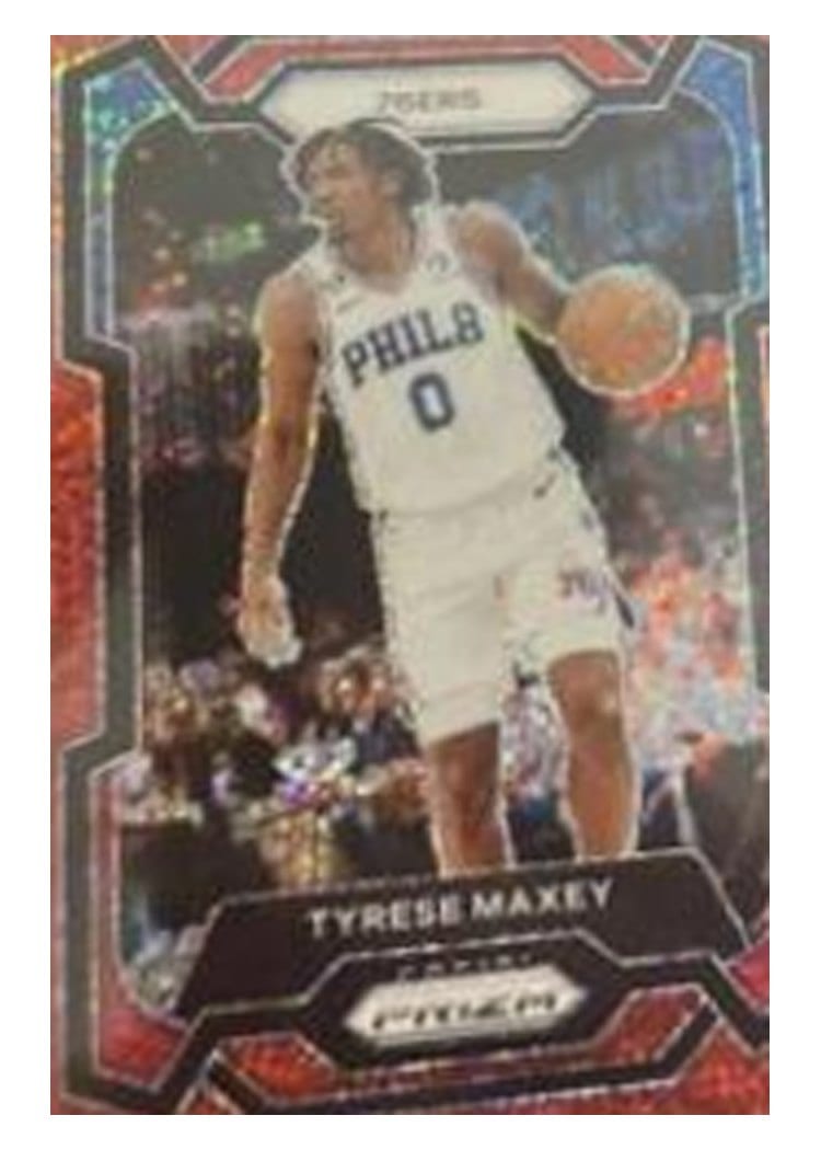 2023-24 Panini Prizm Base Set Tyrese Maxey #15 card