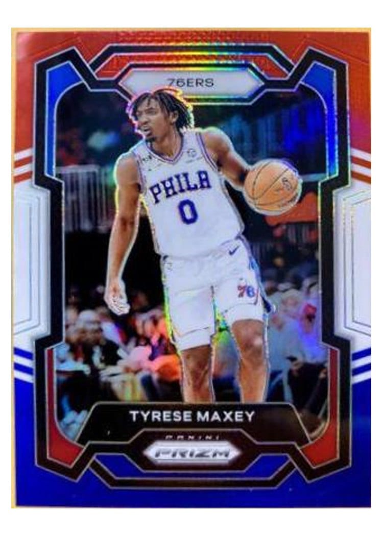2023-24 Panini Prizm Base Set Tyrese Maxey #15 card