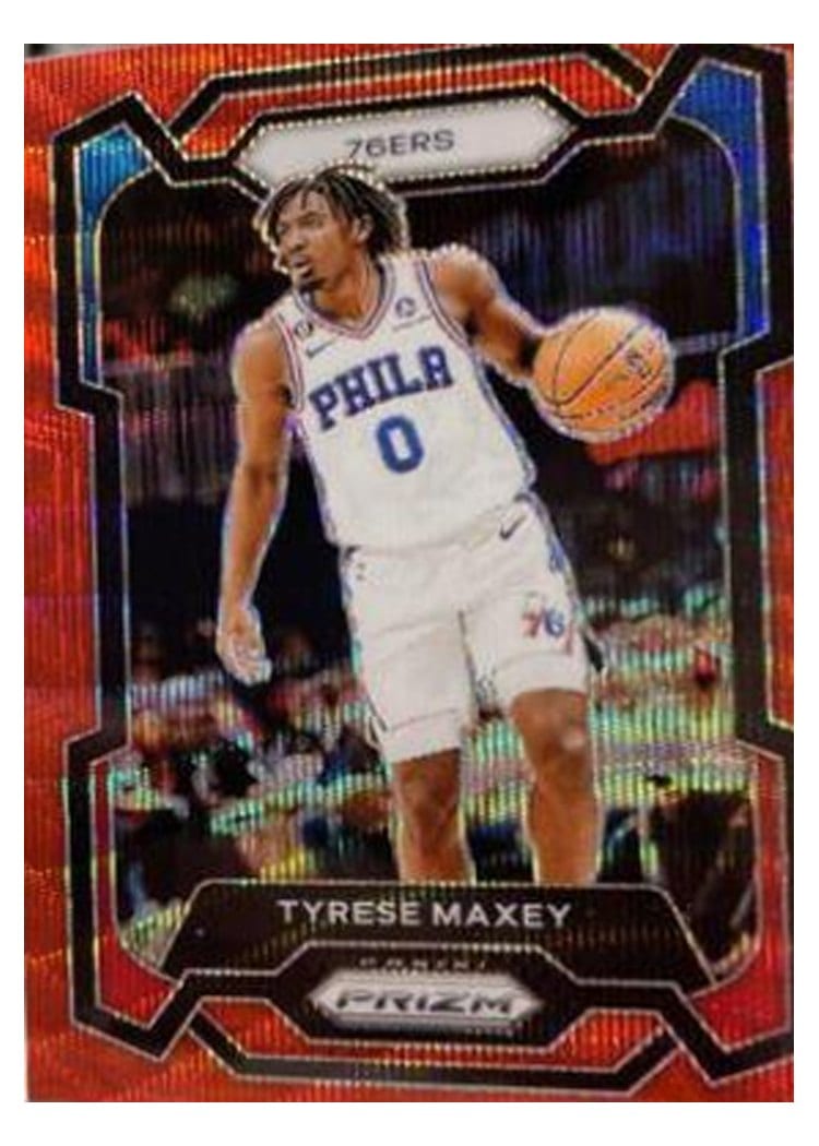 2023-24 Panini Prizm Base Set Tyrese Maxey #15 card