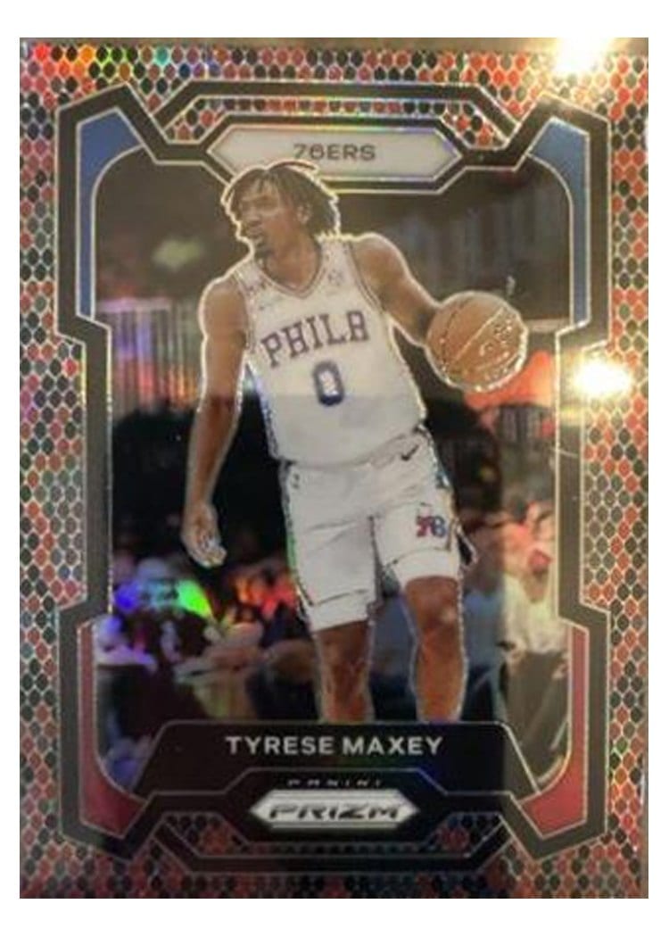 2023-24 Panini Prizm Base Set Tyrese Maxey #15 card