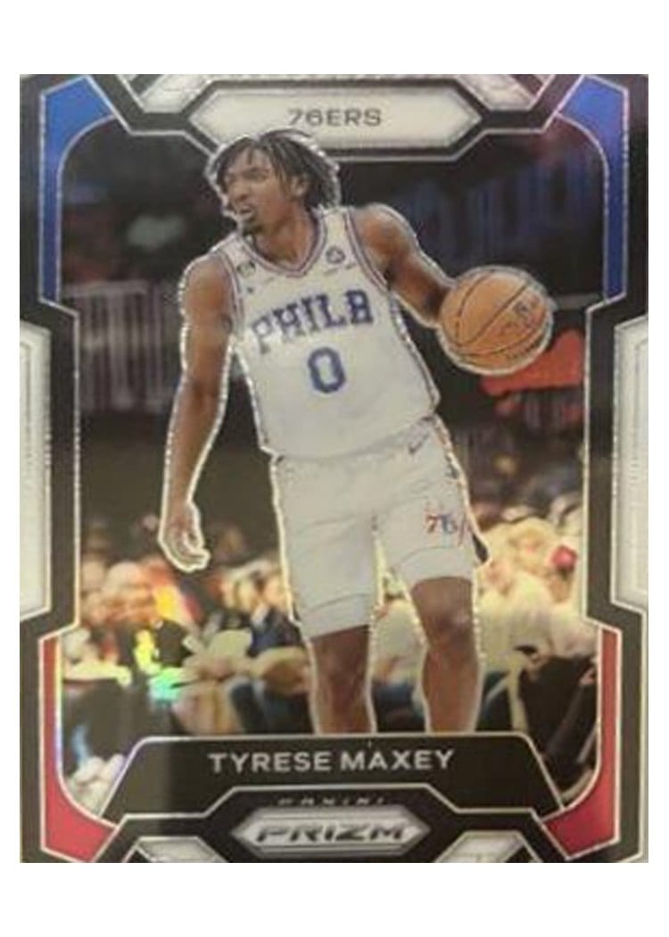 2023-24 Panini Prizm Base Set Tyrese Maxey #15 card