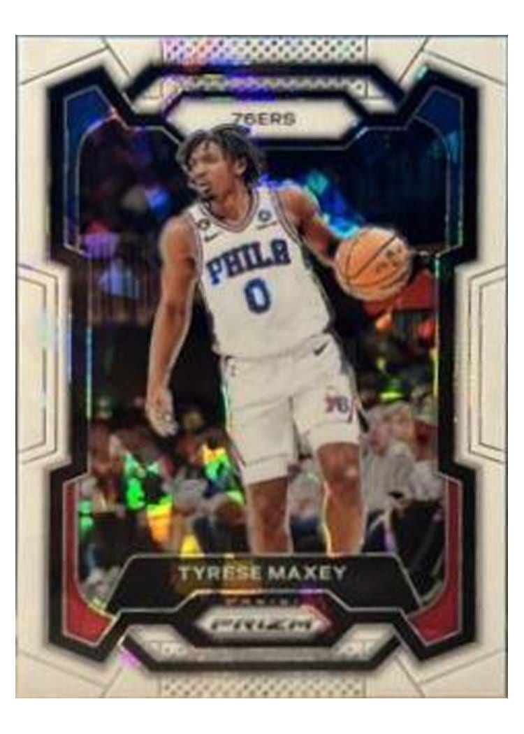 2023-24 Panini Prizm Base Set Tyrese Maxey #15 card