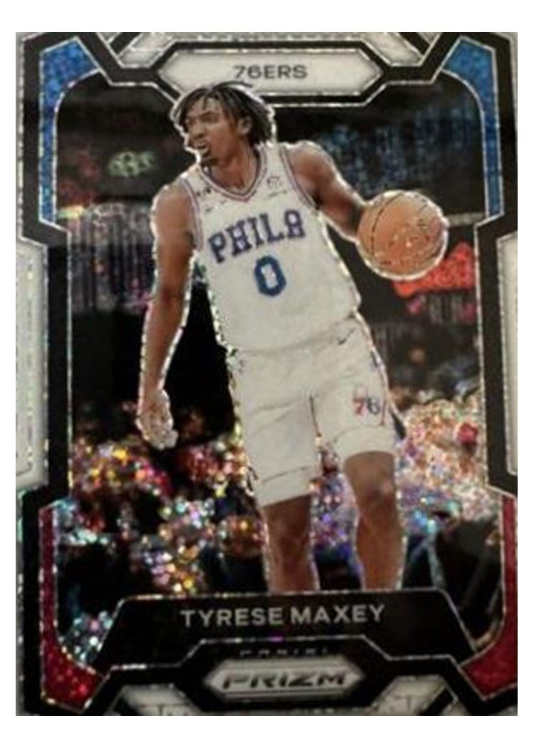 2023-24 Panini Prizm Base Set Tyrese Maxey #15 card