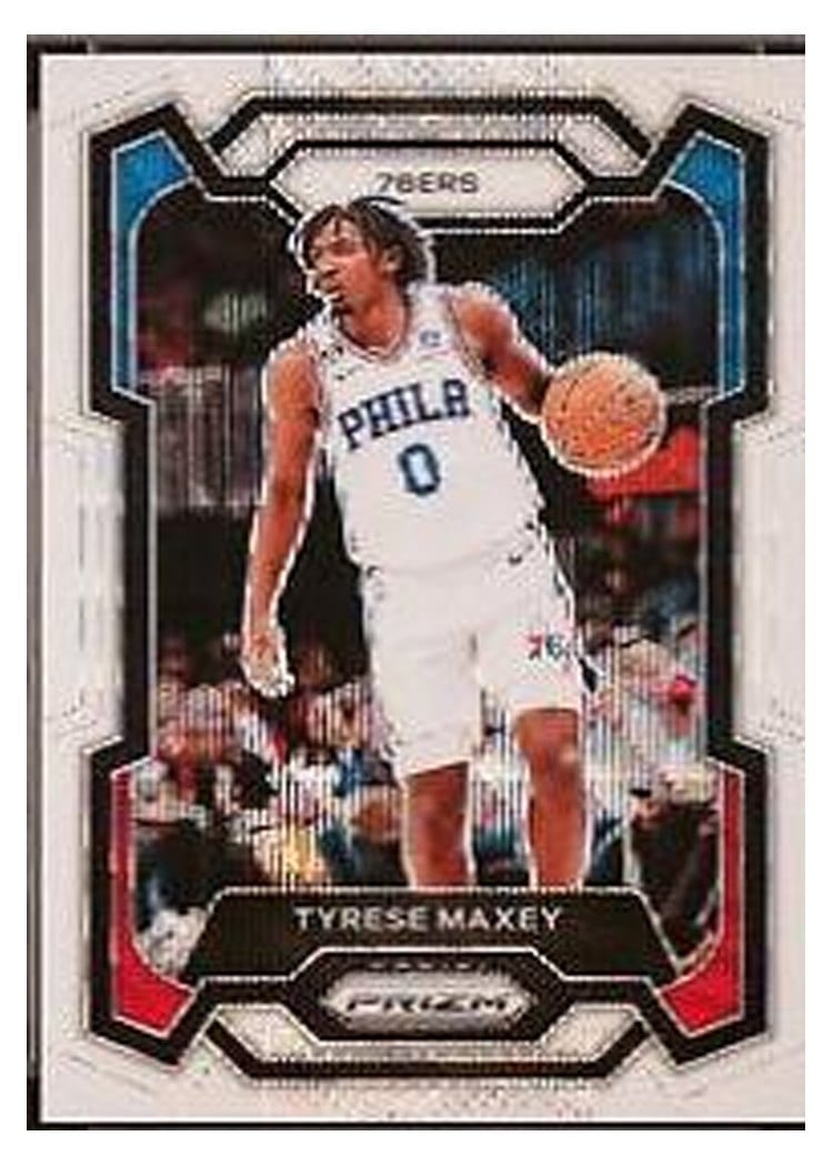 2023-24 Panini Prizm Base Set Tyrese Maxey #15 card