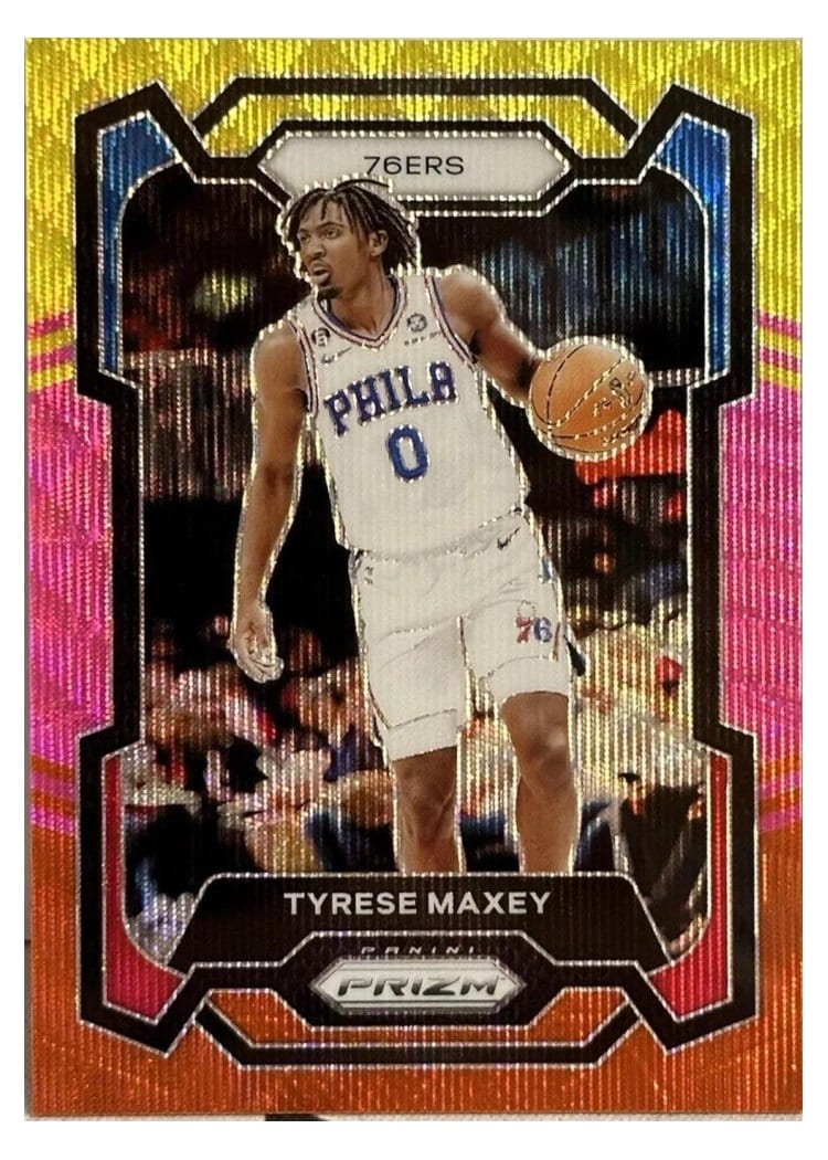 2023-24 Panini Prizm Base Set Tyrese Maxey #15 card