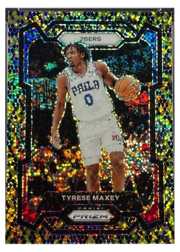 2023-24 Panini Prizm Base Set Tyrese Maxey #15 card