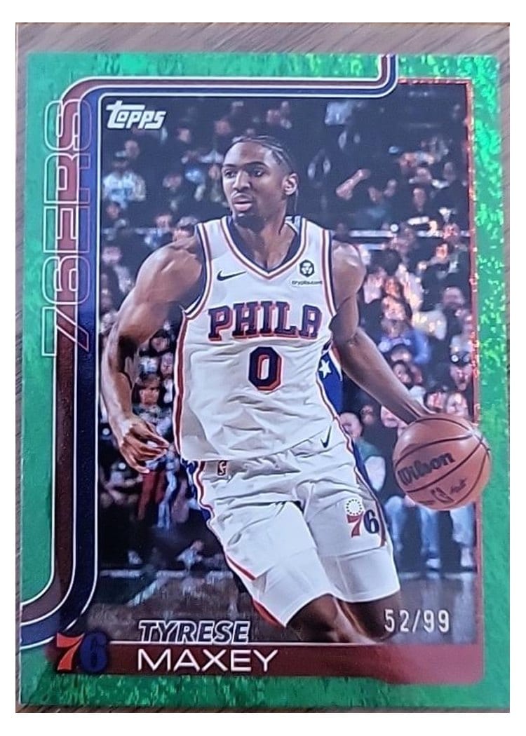 2025-26 Topps Base Set Tyrese Maxey #21 card
