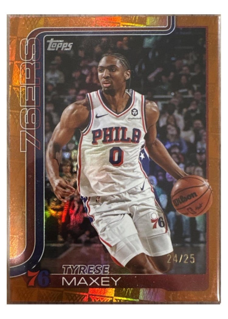 2025-26 Topps Base Set Tyrese Maxey #21 card