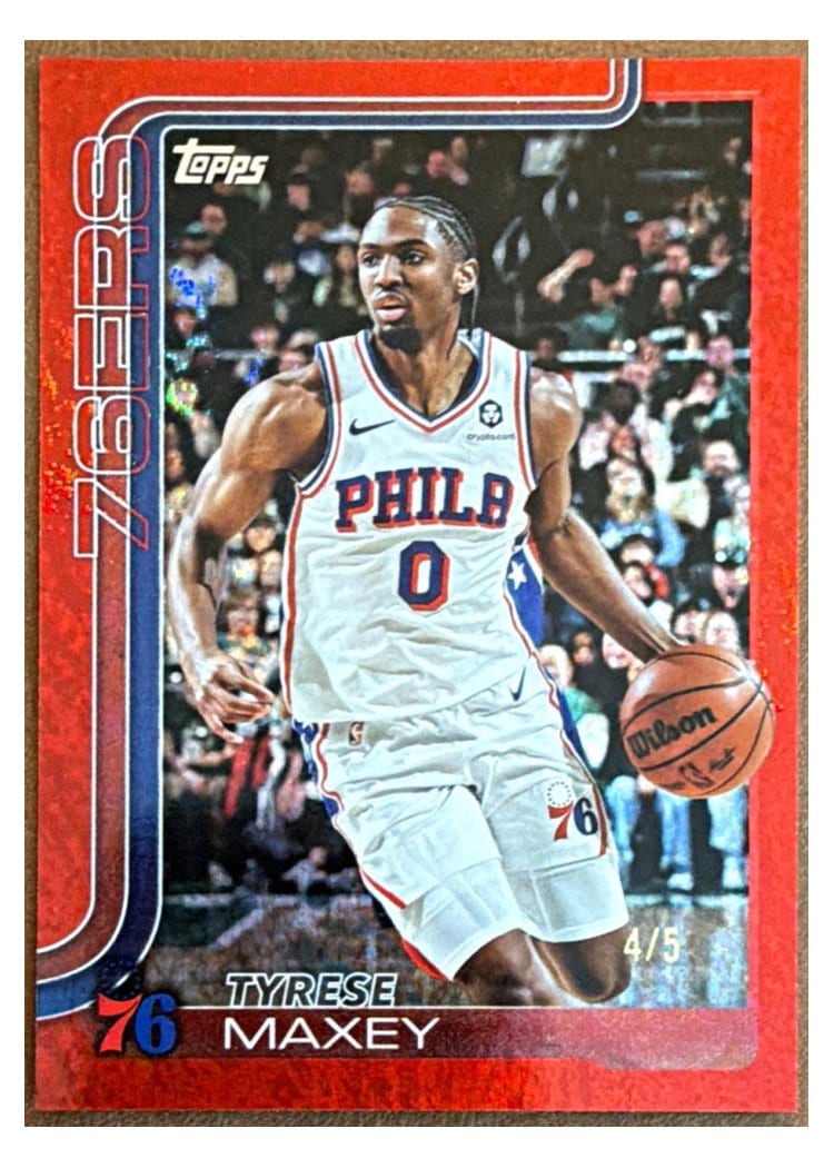 2025-26 Topps Base Set Tyrese Maxey #21 card