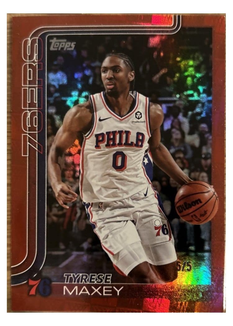 2025-26 Topps Base Set Tyrese Maxey #21 card