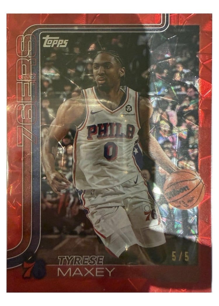 2025-26 Topps Base Set Tyrese Maxey #21 card
