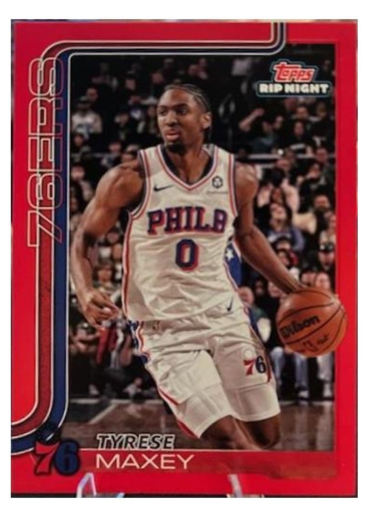 2025-26 Topps Base Set Tyrese Maxey #21 card