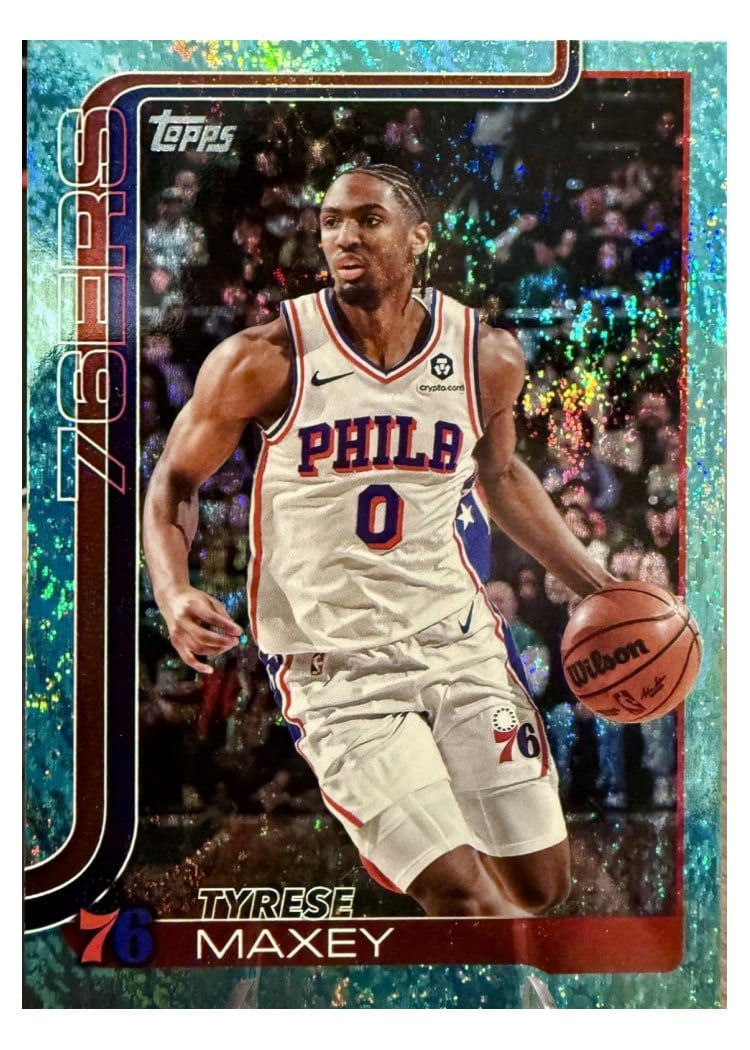 2025-26 Topps Base Set Tyrese Maxey #21 card
