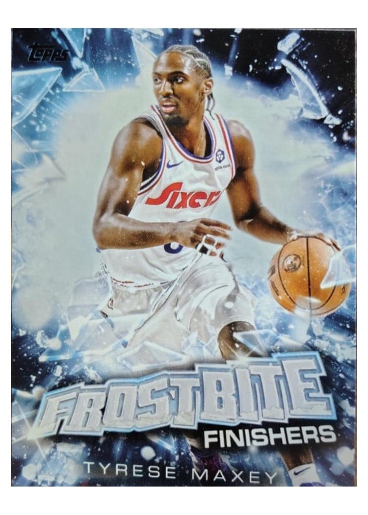 2025-26 Topps Holiday Frostbite Finishers Tyrese Maxey #FF-TM card