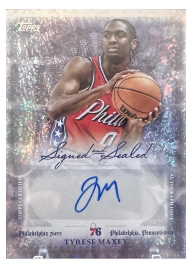 2025-26 Topps Signed and Sealed Tyrese Maxey #BSI-TM card