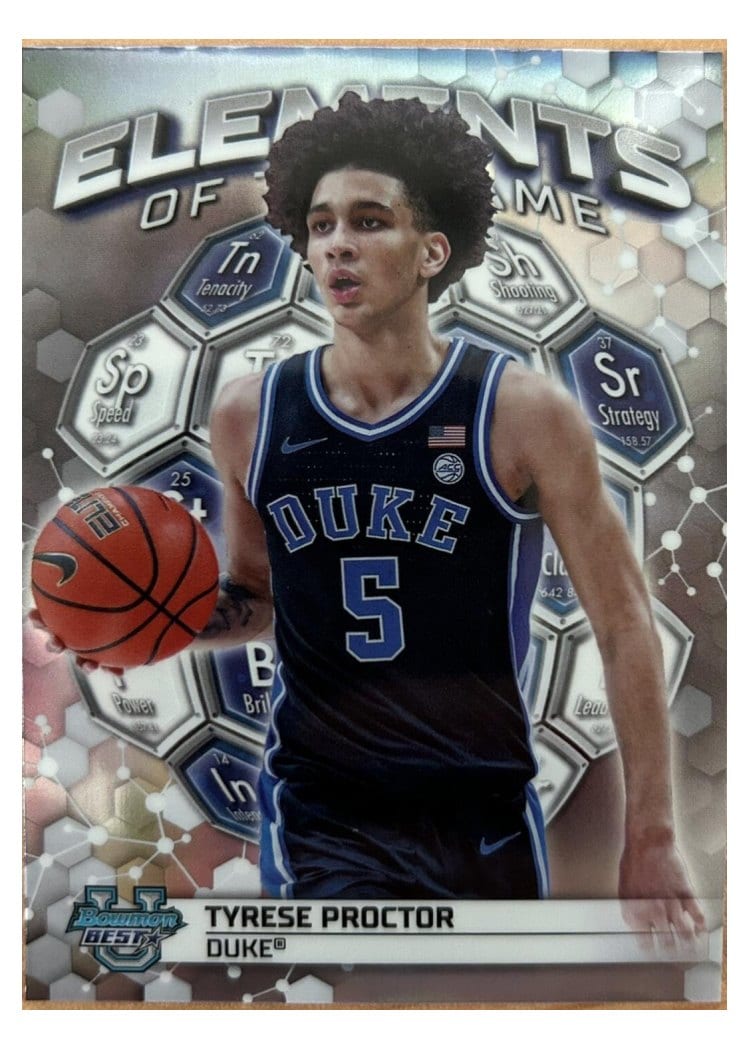 2023-24 Bowman University Best Elements of the Game Tyrese Proctor #EG-10 card