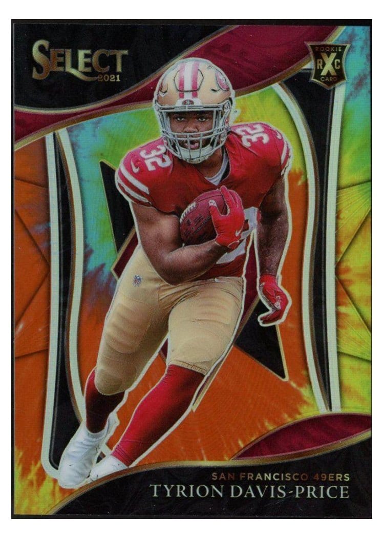 2021 Panini Select Base Set Tyrion Davis-Price Tie Dye #409 card