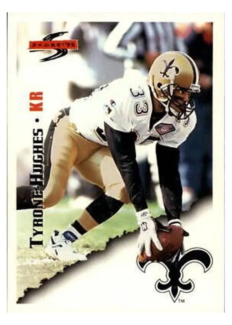 1995 Panini Score Tyrone Hughes #17 card