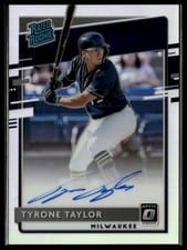 2020 Donruss Optic Rated Rookies Signatures Tyrone Taylor #RRS-TT card