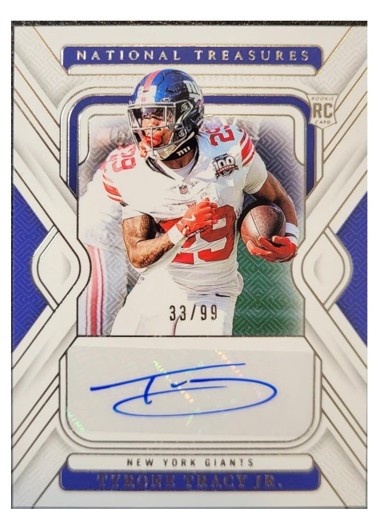 2024 Panini National Treasures Base Set Tyrone Tracy Jr. Signature #119 card