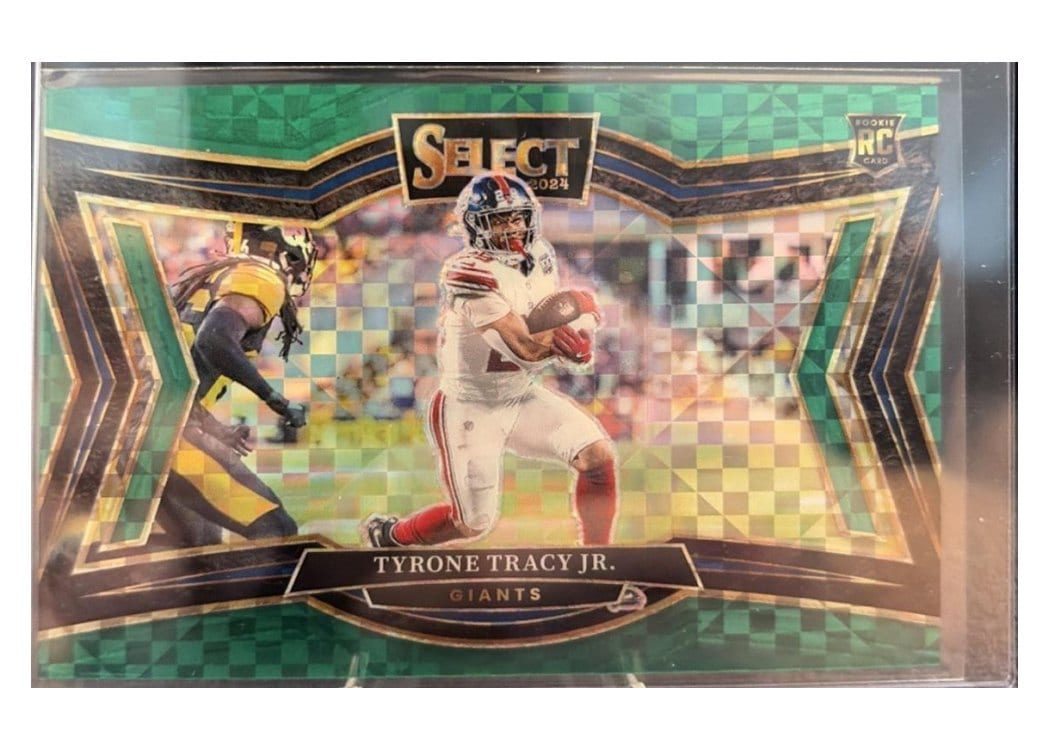 2024 Panini Select Base Set Tyrone Tracy Jr. Green Prizm #479 card